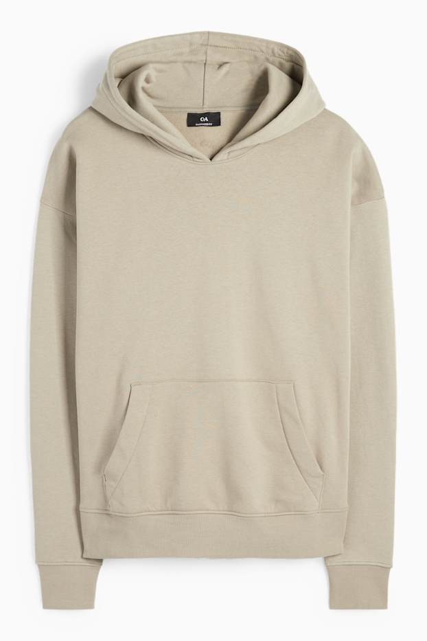 Hommes - Sweat à capuche oversize - gris