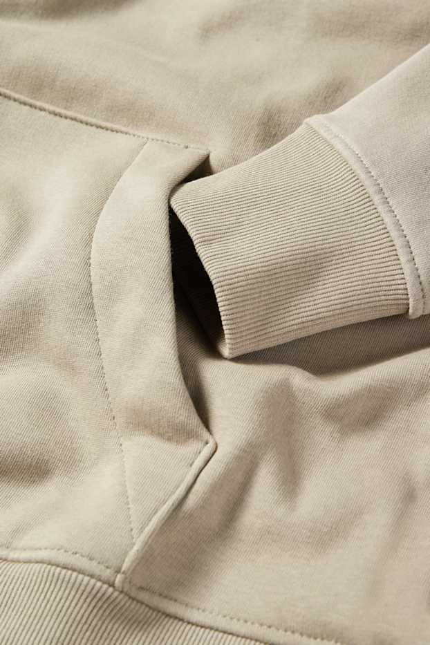 Hommes - Sweat à capuche oversize - gris