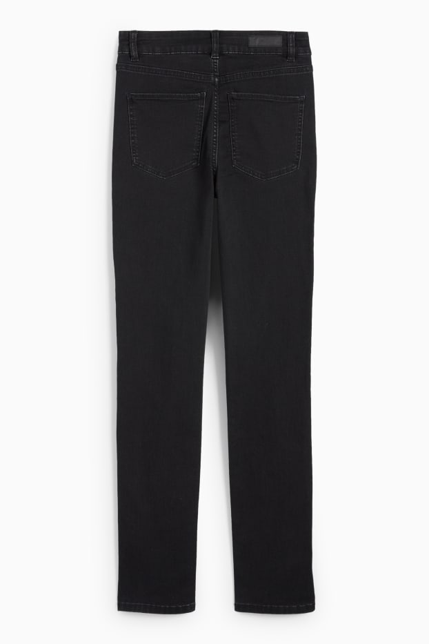 Women - Slim jeans - high waist - denim-dark gray