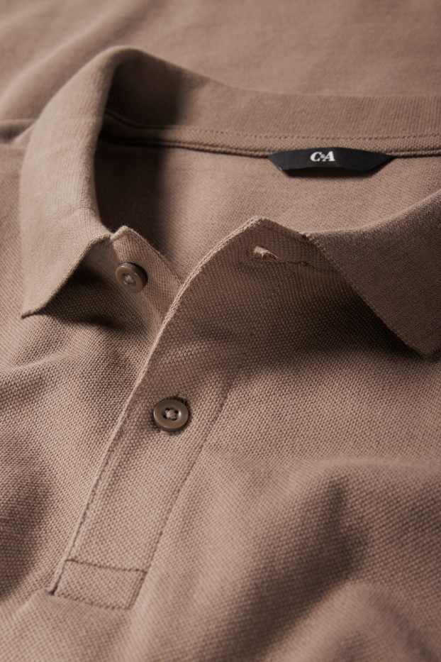 Herren - Poloshirt - taupe