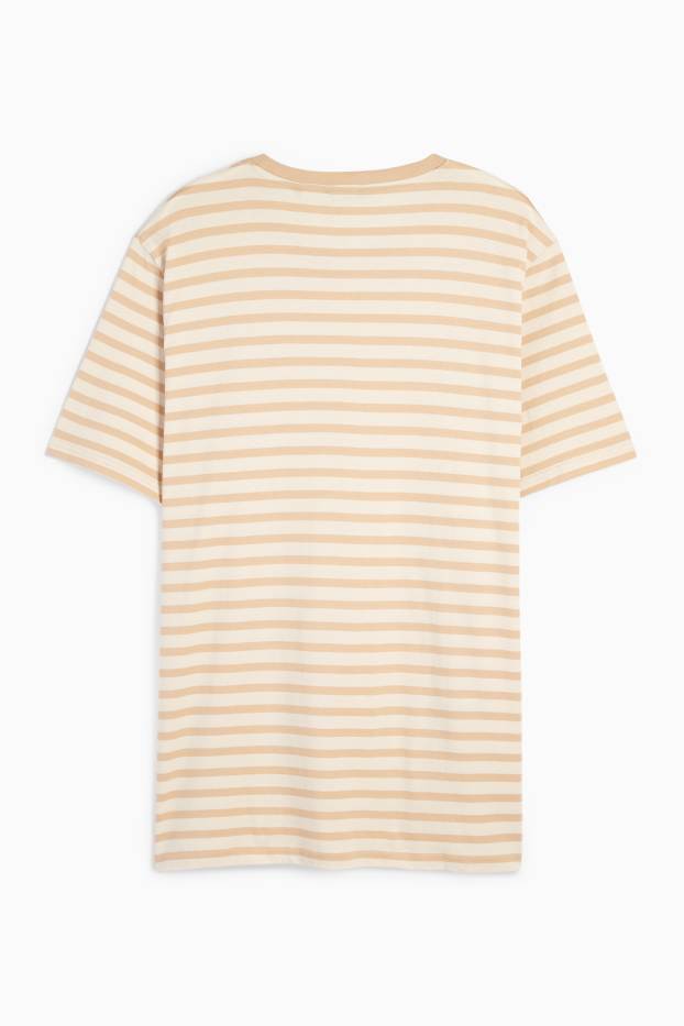 Herren - T-Shirt - gestreift - beige
