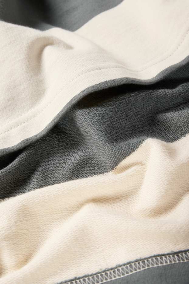 Herren - Poloshirt - gestreift - grün / beige