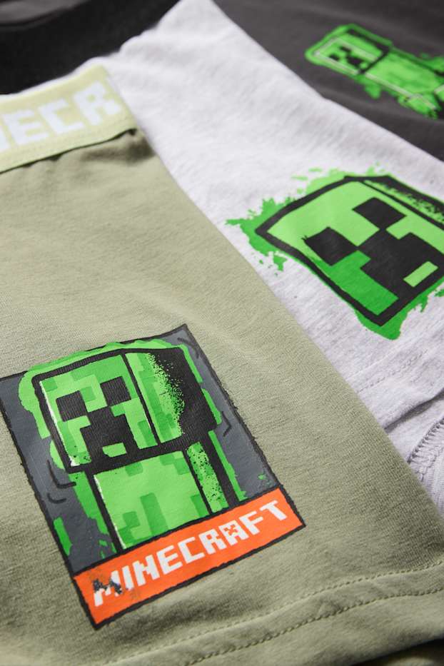 Děti - chlapci - Multipack 5 ks - Minecraft - boxerky - zelená