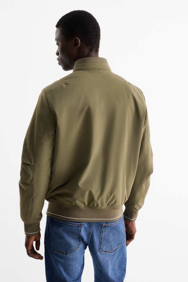 Men - Bomber jacket - water-repellent - dark green