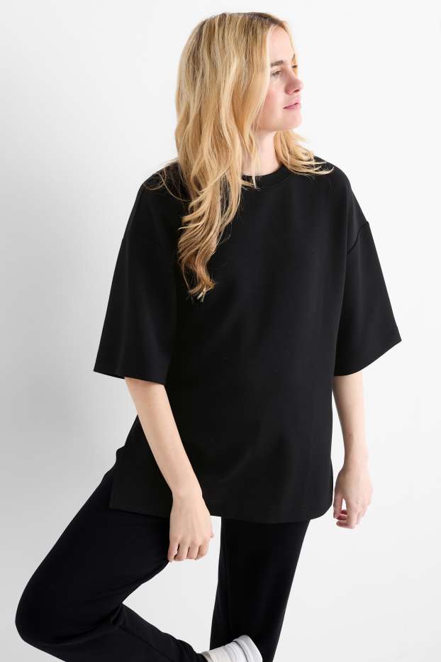 Damen - Basic-Sweatshirt - schwarz