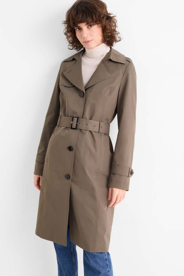 Femmes - Trench - déperlante - marron foncé