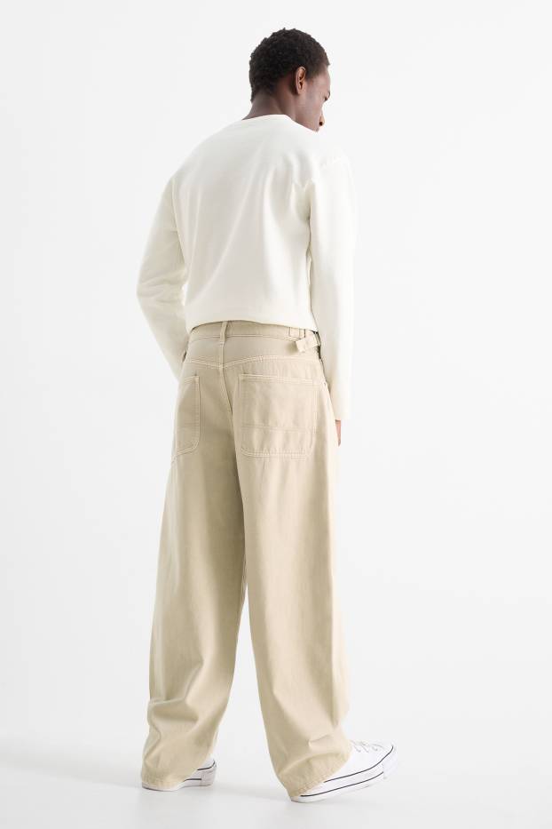 Herren - Hose - Baggy Fit - taupe