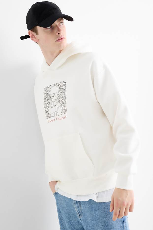 Men - Oversized hoodie - Naruto - cremewhite