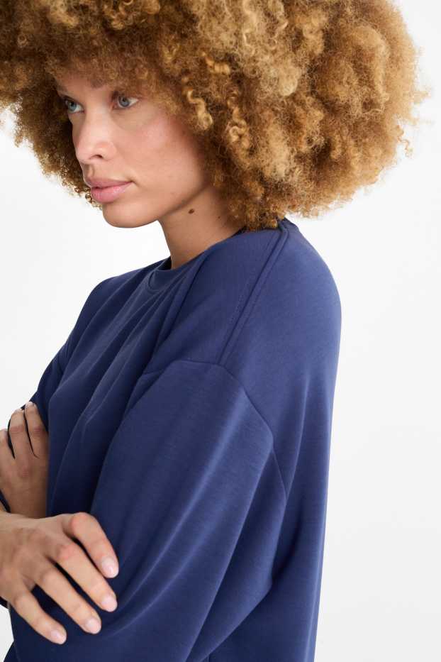 Damen - Basic-Sweatshirt - dunkelblau
