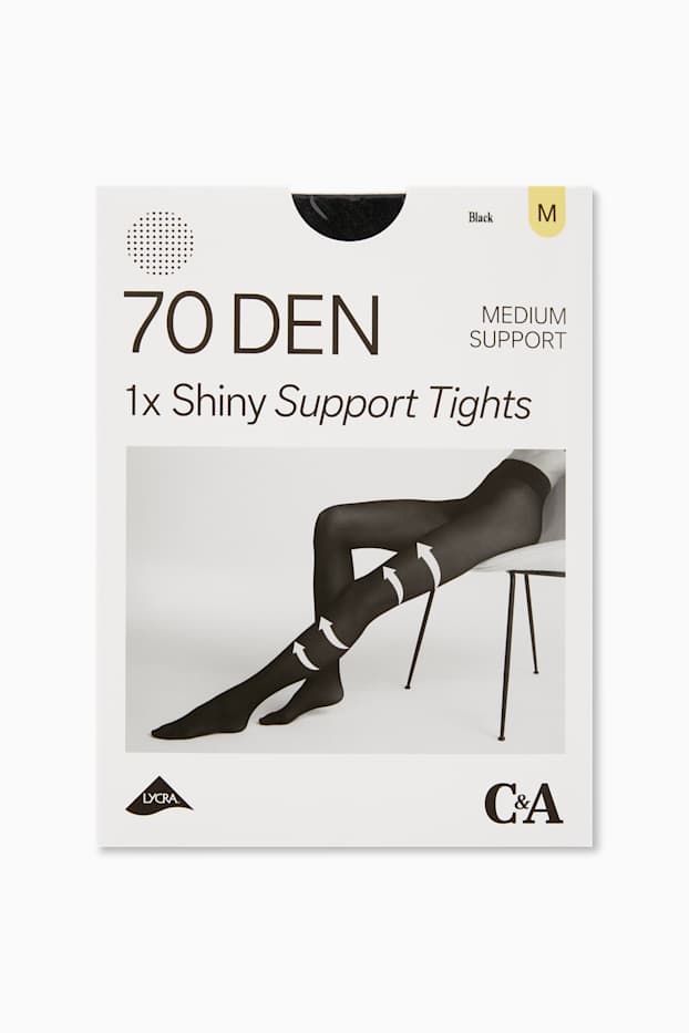 Femmes - Collants fins - LYCRA® - 70 DEN - noir
