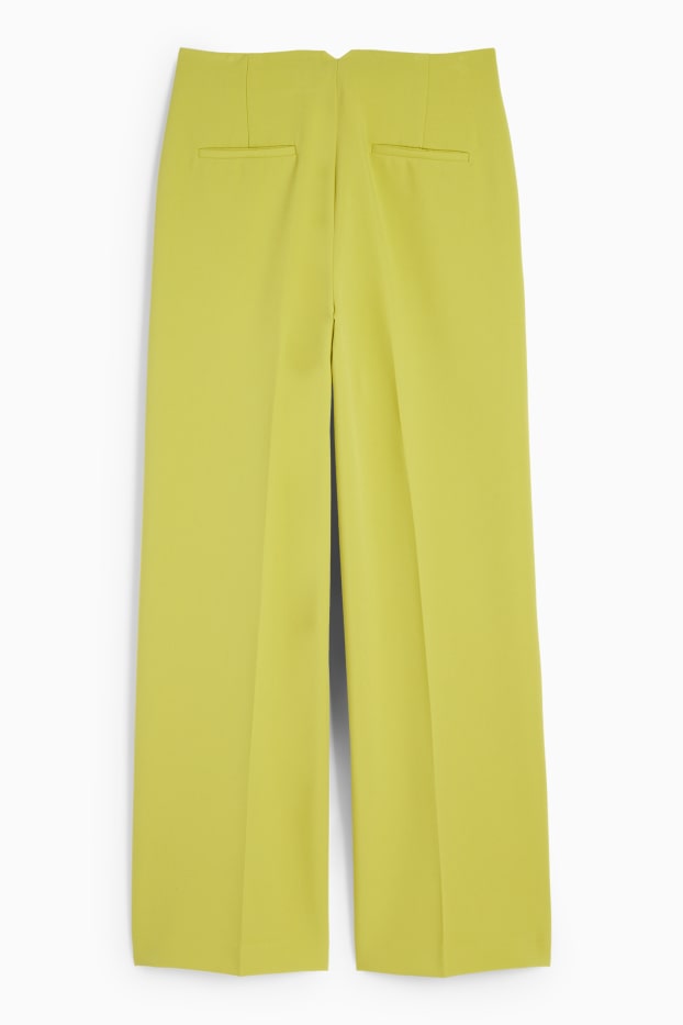 Femmes - Pantalon de bureau - high waist - wide leg - vert clair