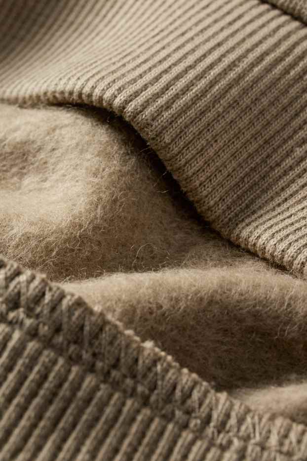 Miminka - chlapci - Motiv dinosaura - mikina pro miminka - khaki