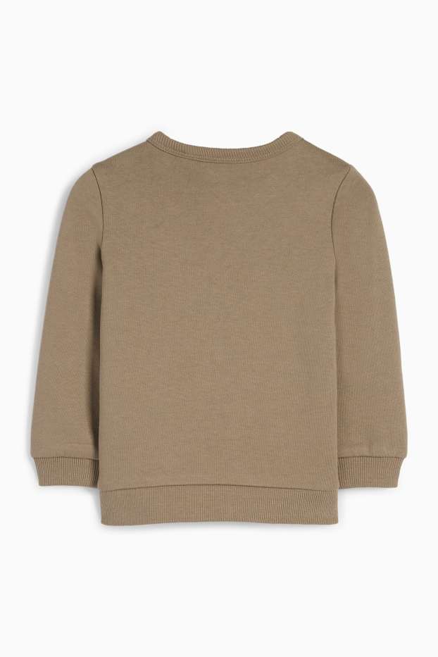 Miminka - chlapci - Motiv dinosaura - mikina pro miminka - khaki