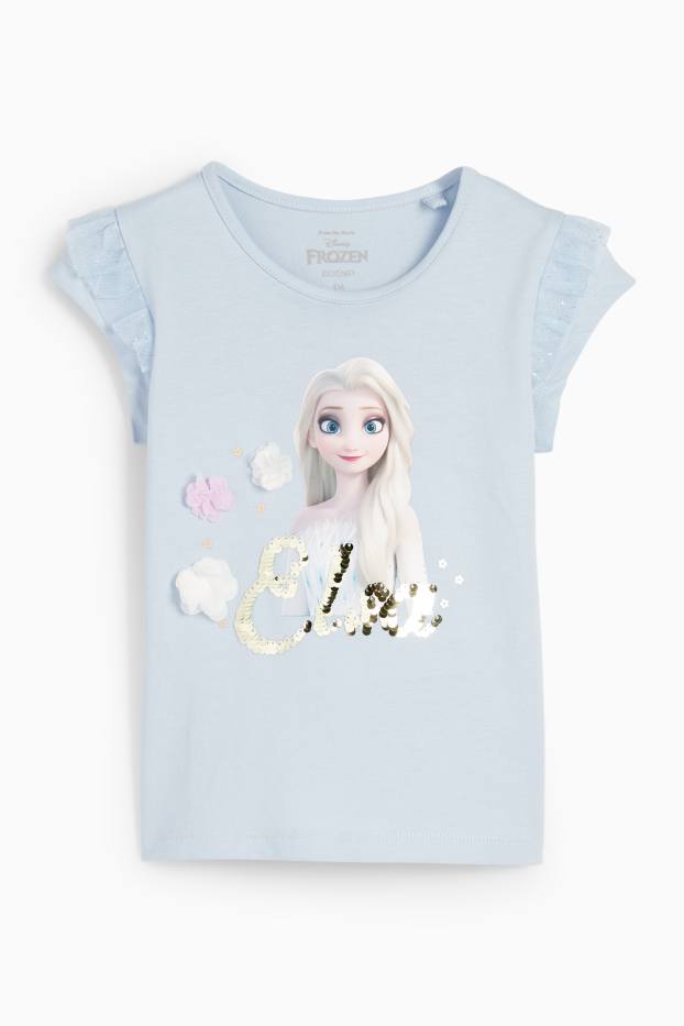 Kinderen: meisjes - Frozen - T-shirt - lichtblauw