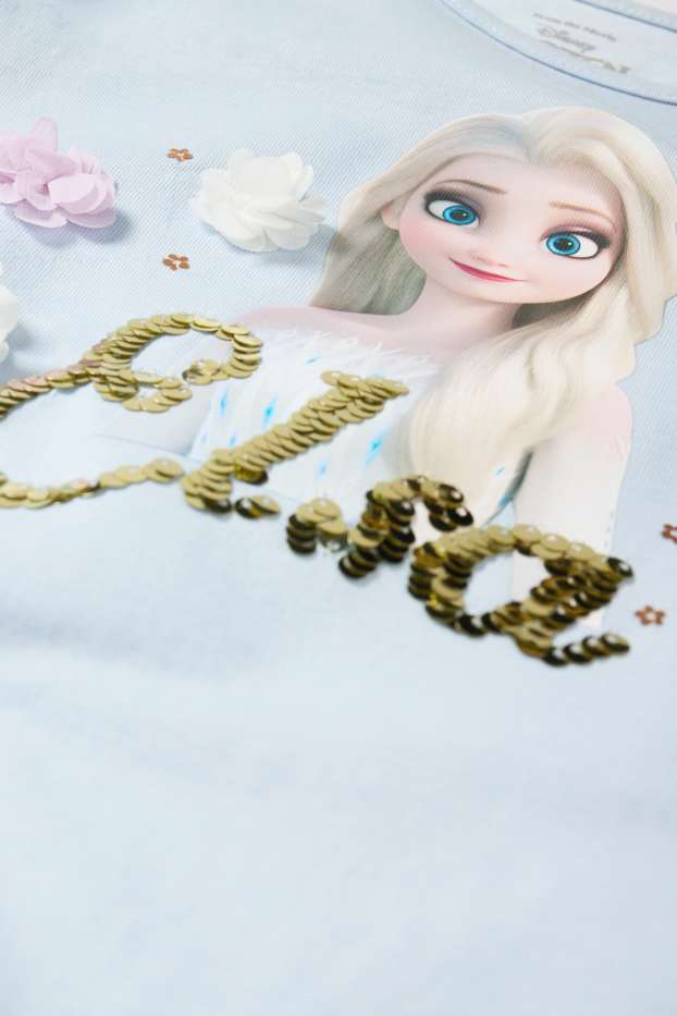 Kinderen: meisjes - Frozen - T-shirt - lichtblauw