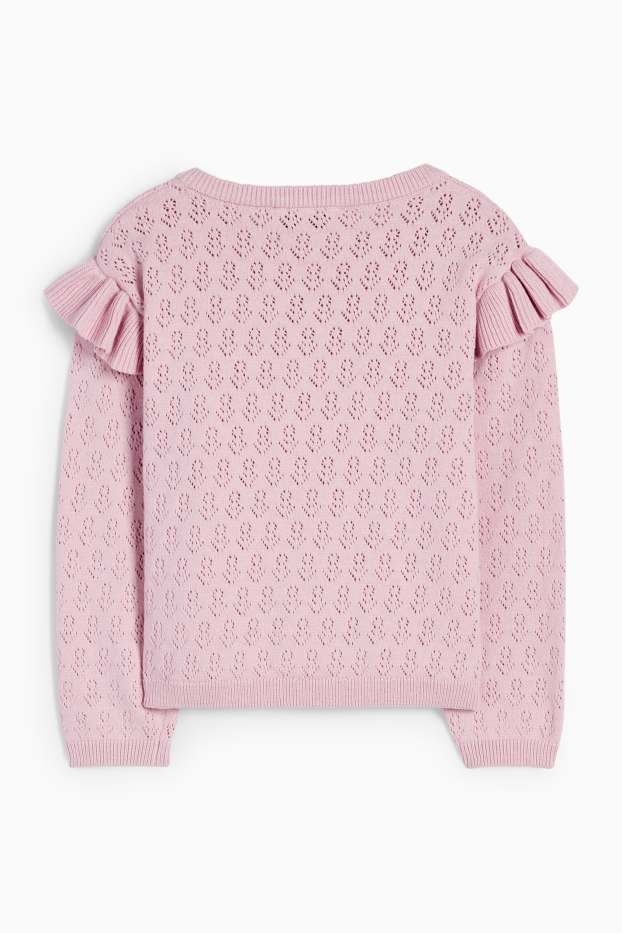 Children Girls - Cardigan - rose