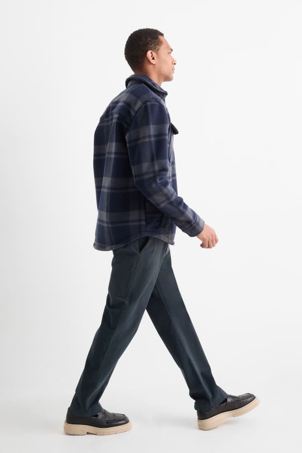 Herren - Chino mit Gürtel - Regular Fit - dunkelblau