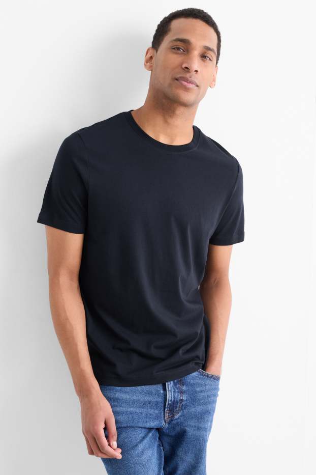 Uomo - Confezione da 3 - t-shirt - regular fit  - blu scuro