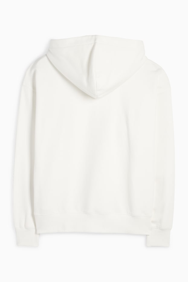 Hommes - Sweat à capuche oversize - blanc crème