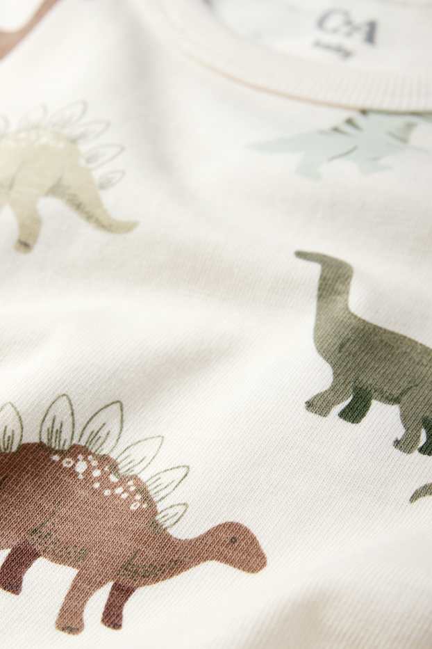 Baby Jungen - Dino - Baby-Sweatshirt - cremeweiss
