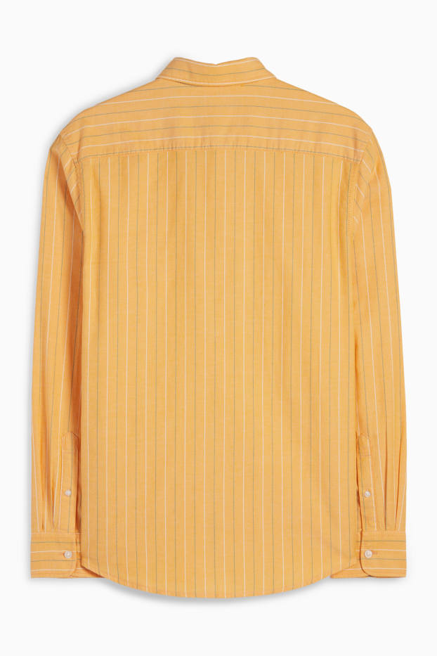 Herren - Hemd - Regular Fit - gestreift - orange