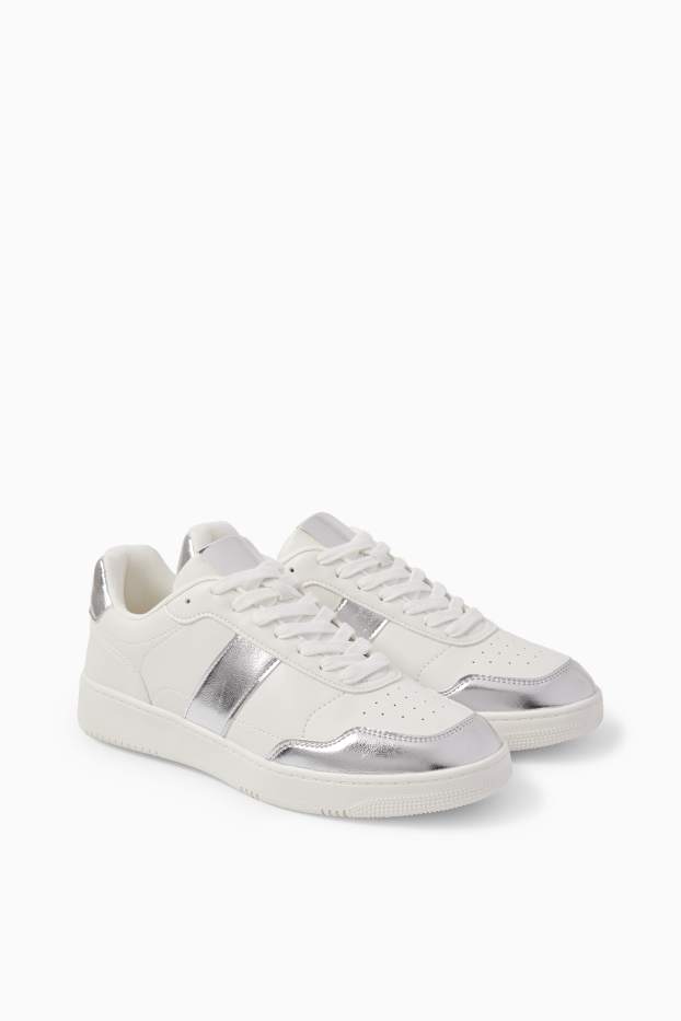 Donna - Sneakers - similpelle - argento