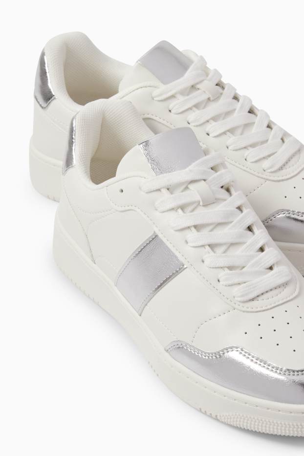 Donna - Sneakers - similpelle - argento