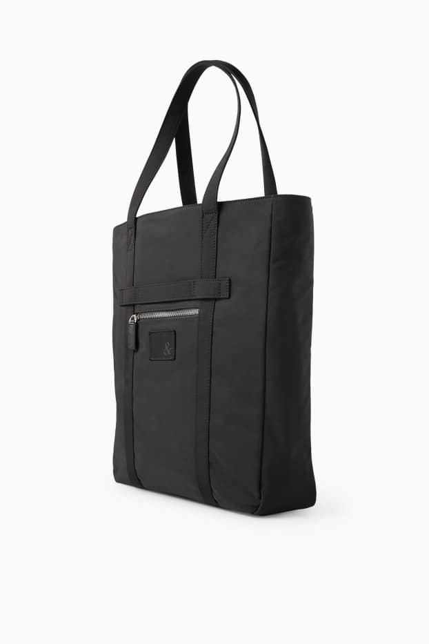 Heren - Grote shopper - zwart