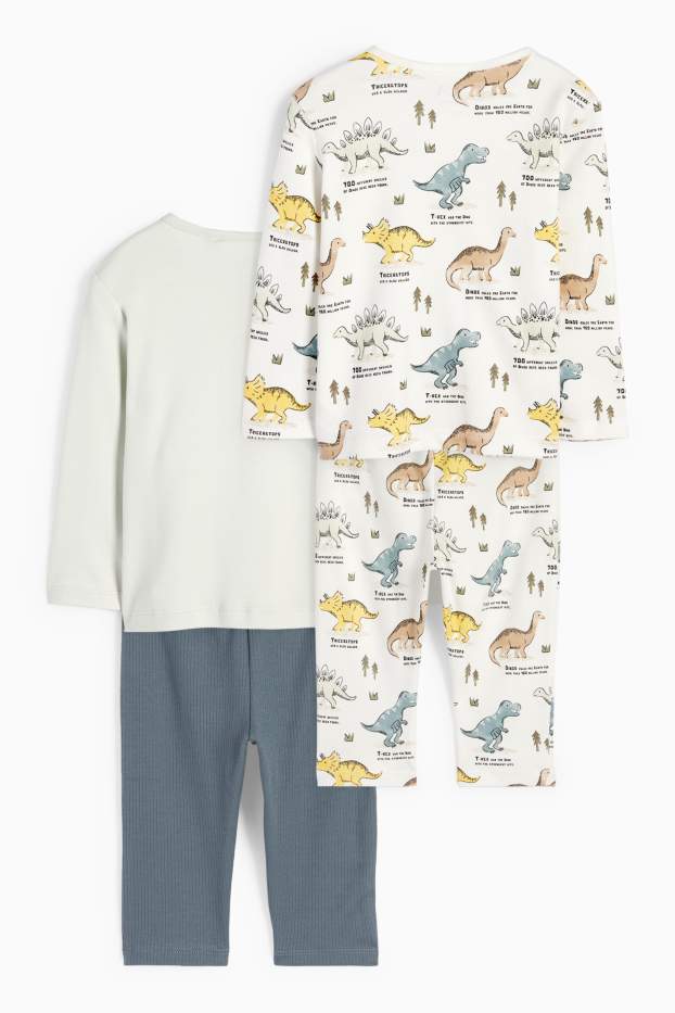 Baby Boys - Multipack of 2 - dinosaur - baby pyjamas - 4 piece - mint green