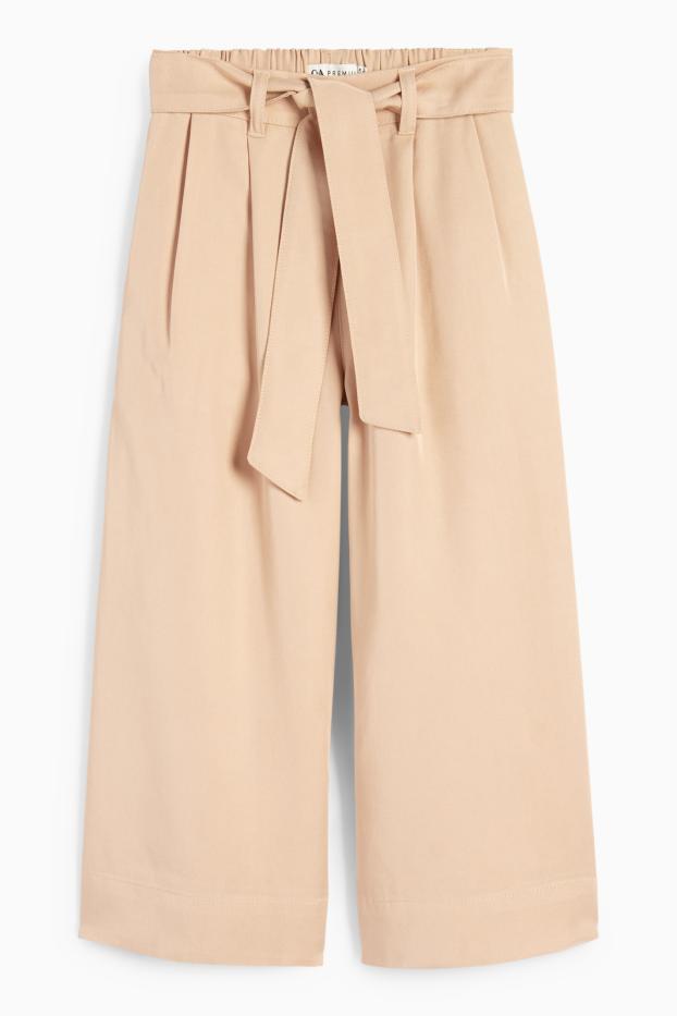 Kinder Mädchen - Stoffhose - beige