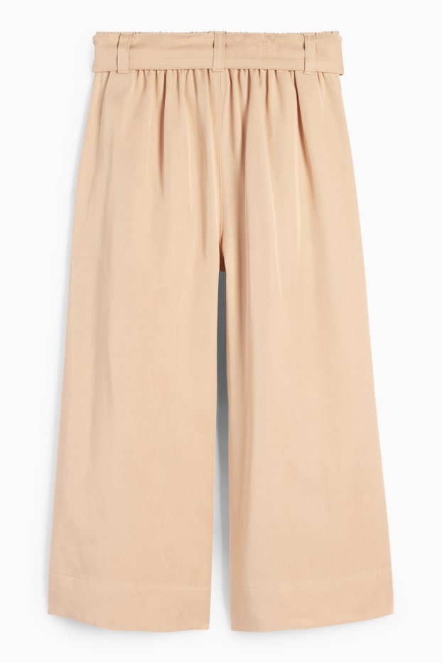 Kinder Mädchen - Stoffhose - beige