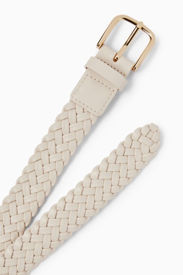 Women - Belt - faux leather - cremewhite