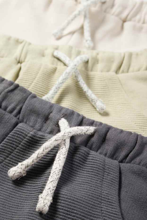 Baby Jungen - Multipack 3er - Baby-Jogginghose - hellbeige