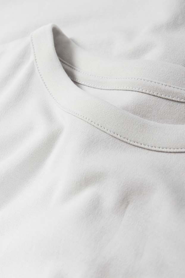 Femei - Bluză de molton basic - gri deschis
