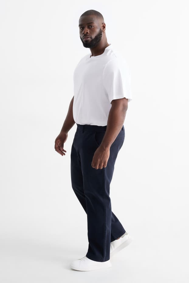 Pánské - Kalhoty chino - regular fit - tmavomodrá