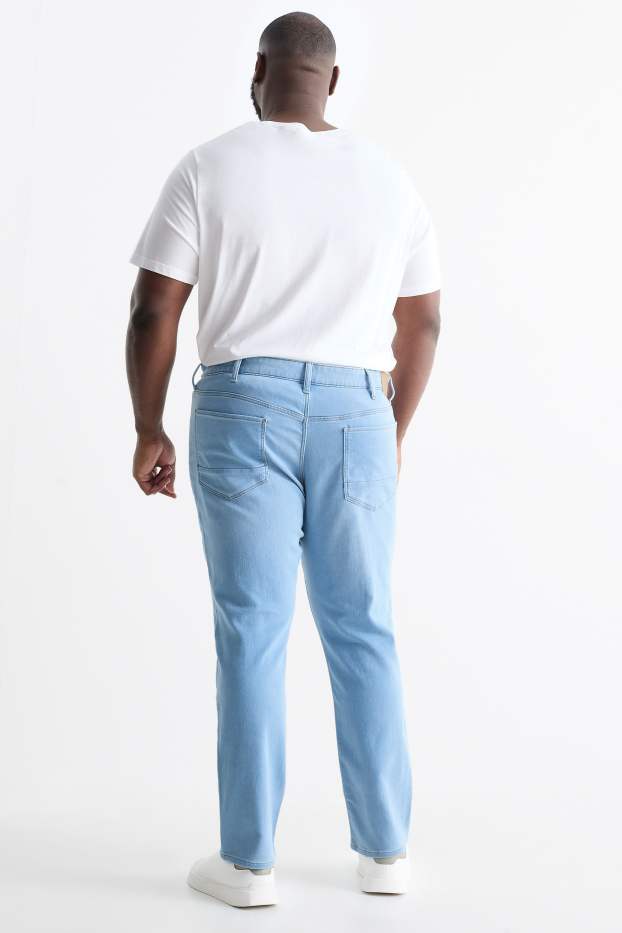 Pánské - Slim jeans - jog denim - džíny - světle modré