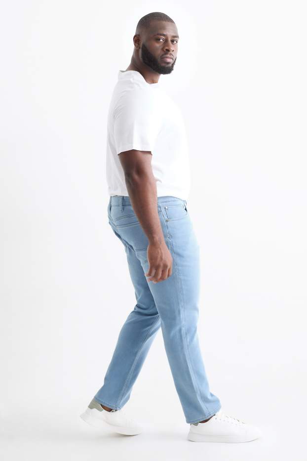 Pánské - Slim jeans - jog denim - džíny - světle modré