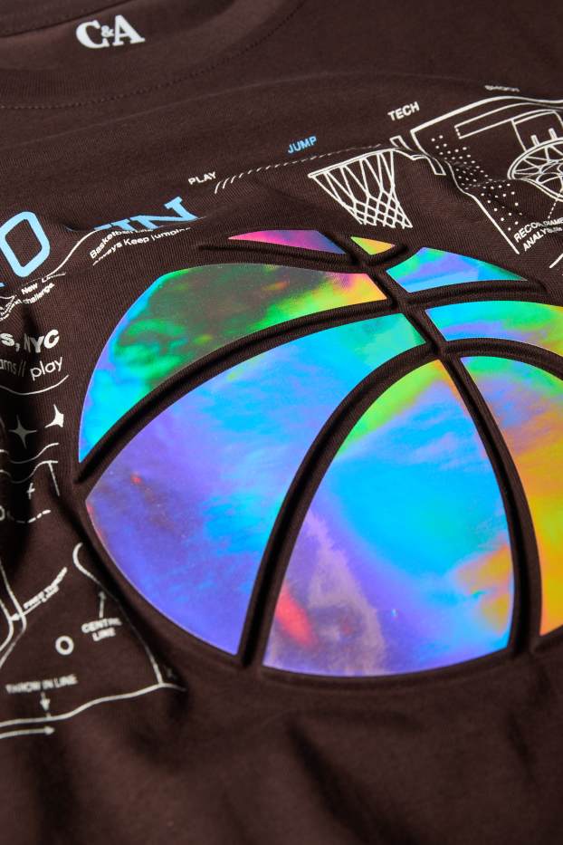 Enfants garçons - Basketball - T-shirt - marron foncé