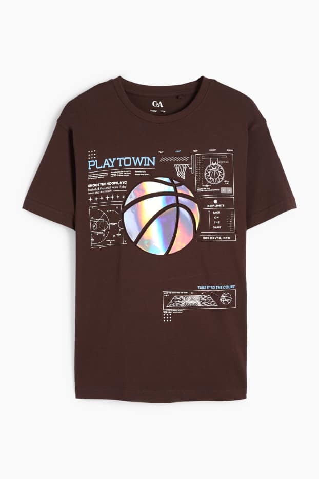Enfants garçons - Basketball - T-shirt - marron foncé
