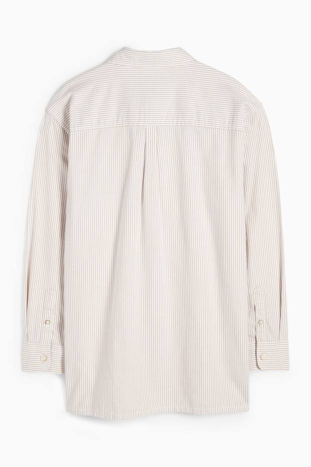 Enfants garçons - Chemise - à rayures - beige
