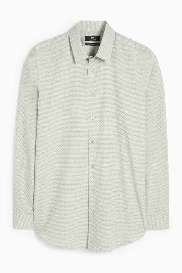Hommes - Chemise de bureau - regular fit - col kent - facile à repasser - à motif - vert menthe