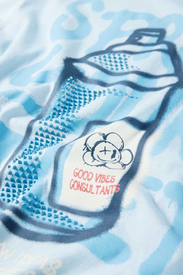 Enfants garçons - Graffiti - T-shirt - bleu clair