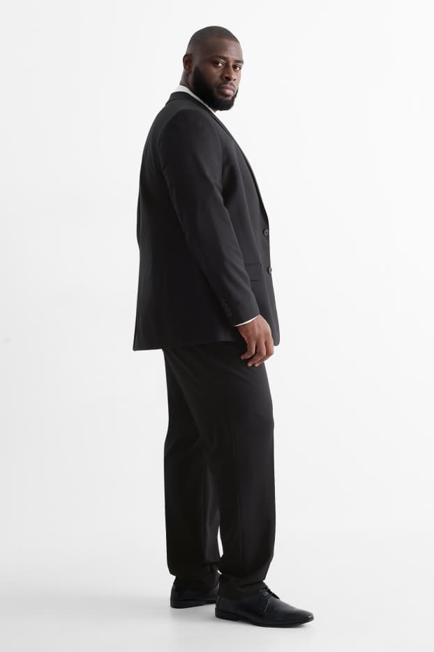 Pánské - Oblekové kalhoty - regular fit - Flex - LYCRA® - černá
