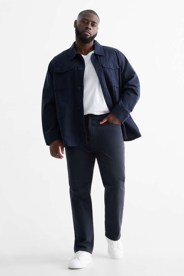 Hommes - Pantalon - regular fit - bleu foncé