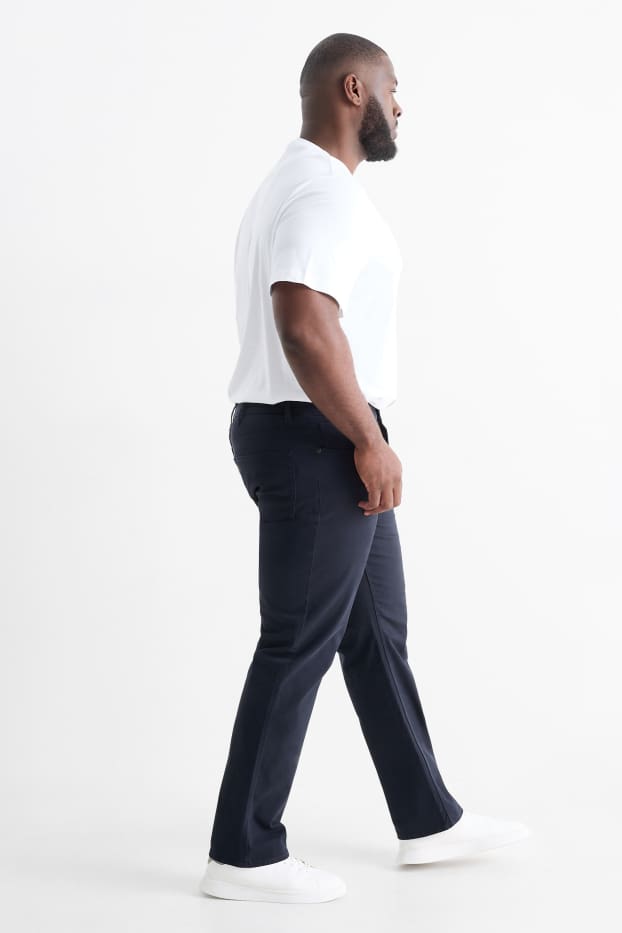 Hommes - Pantalon - regular fit - bleu foncé
