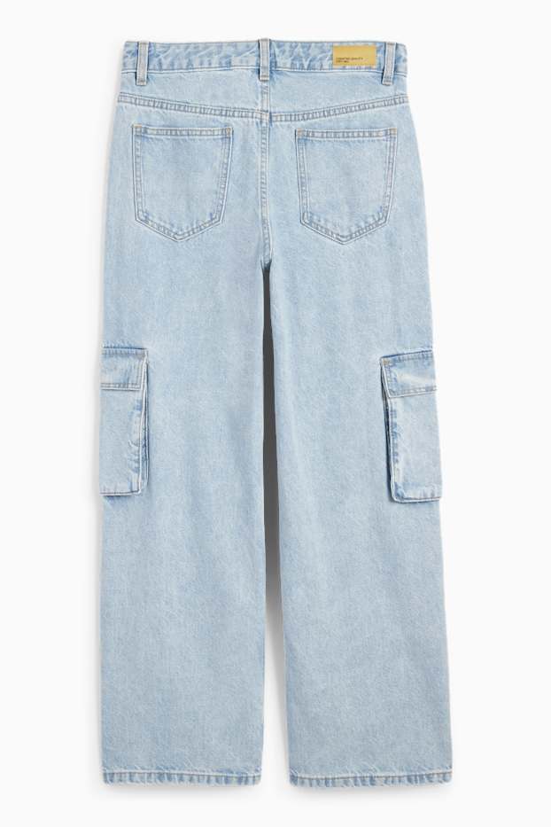 Kinderen: meisjes - Cargojeans - jeanslichtblauw