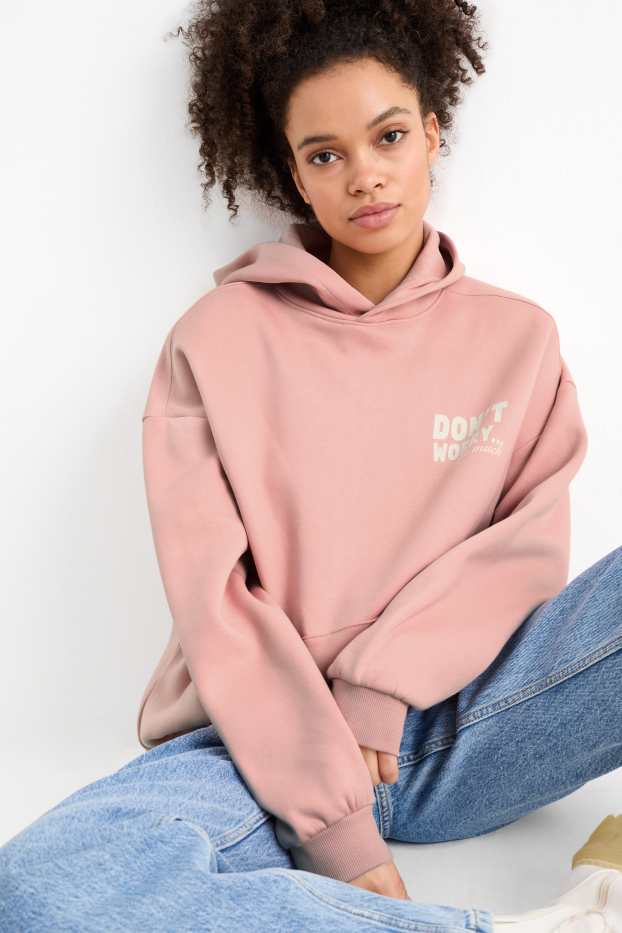 Femmes - Sweat à capuche - rose