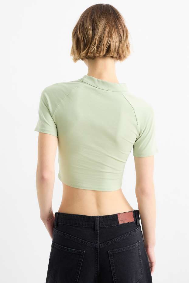 Damen - Crop T-Shirt - hellgrün