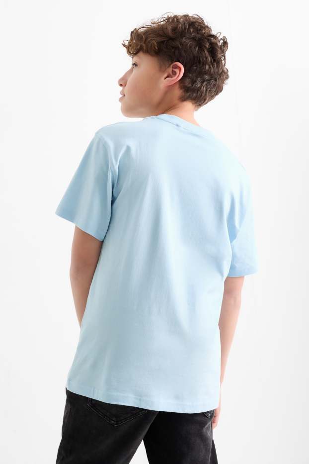 Enfants garçons - Graffiti - T-shirt - bleu clair