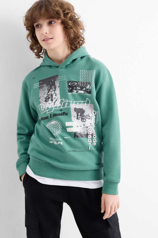 Kinderen: jongens - BMX - hoodie - groen